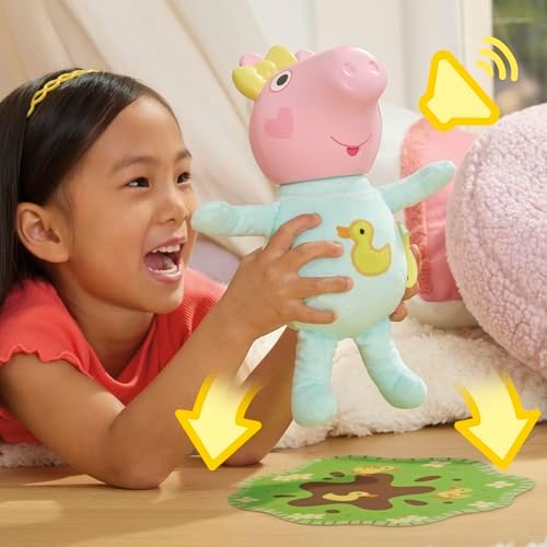 Peppa Pig Oinks ve Snuggles Evie Aksesuarlı İnteraktif Oyuncak Bebek, 20'den Fazla Ses, 3 Yaş ve Üzeri Kız ve Erkek Çocuklar için Pelüş Oyuncaklar - Görsel 4