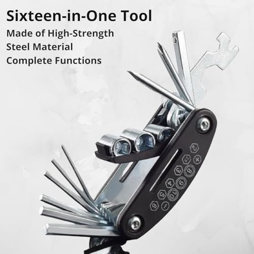 Image of Cycle 15 in 1 Cycle Tool kit Multi-Purpose Mountain Cycle Repair Tool kit Allen Key Spoke Cycle Tool kit Set All Cycle (Cycle Tool kit)