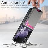 ZORSOME Kompatybilne z Xiaomi Mix Flip 2 w 1, zdejmowany portfel, pełne pokrycie, odporne na wstrząsy etui ochronne ze stojakiem, szare