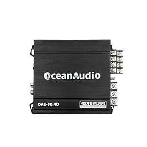OAE-90.4D Compact Full-Range Class D 4 Channel 720W Car Amplifier, Max Power @2Ω 4 * 180W RMS Power @2Ω 4 * 90W, 4Ω 4 * 60W, 2 Bridged Channels RMS Power @4Ω 2 * 180W