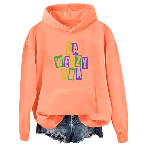 La Weezy Ana, Mardi Gras 2025 - Sudadera con capucha La Weezy Ana, sudadera con capucha Mardi Gras 2025, sudadera con capucha La Weezy Ana, naranja, XXL