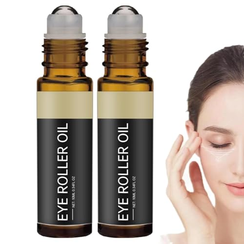 Eye roller oil Infused Castor Oil and Frankincense oil,Huile anti-âge,Sérum visage à bille pour le contour des yeux et le visage,Pressé à froid,Ingrédients naturels, extrait d'huile de ricin (2)