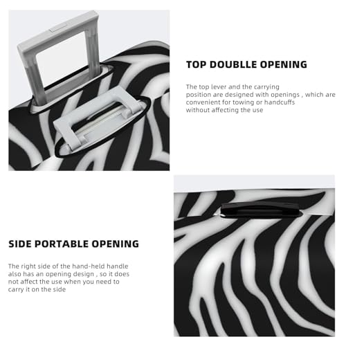 Zebra Print Tsa Approved Luggage Cover For 18-32 Inch Suitcases Scratch-Resistant Stretch Luggage Cover 5