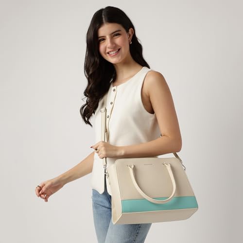 Image of Fastrack Satchelplay Handbag| Faux-Leather Women's Bag | Structured Bag with Top Handles & Adjustable Strap | Office, College & Casual Daily Use