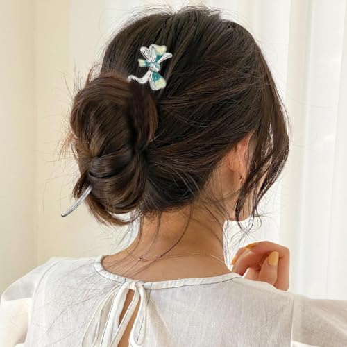 Image of MAYCREATE Chinese Hair Sticks Floral Tassel Hairpins Vintage Style