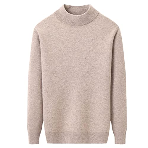 Pull d'hiver épais WEGUKRI 100% pur cachemire homme pour un confort absolu et chaleureux