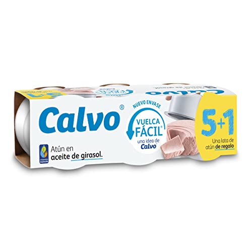 Calvo Atún en Aceite de Girasol, 6 x 52g