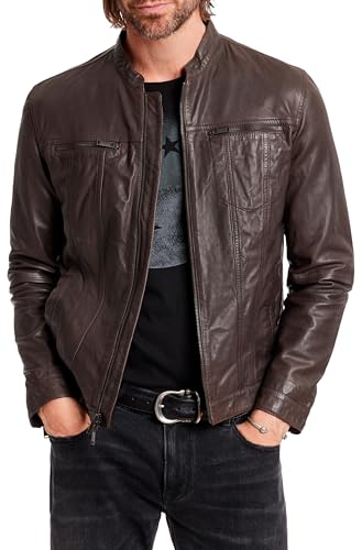 John Varvatos Men's Brando Leather Jacket