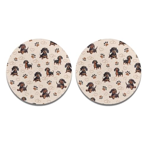 Pensura Drink Neoprene Coaster Car Cup Holder 2 Pieces Car Coasters Set Absorbent Cup Holder for Women Men Gifts