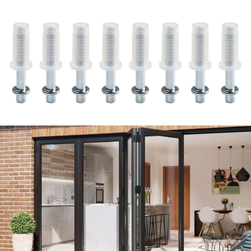 Kit de Herrajes para Puertas Bifold, 8 Piezas Pivot Superior para Puertas de Clóset, Repuestos de Acero y Nylon, para Puertas de Hasta 1-3/8 Pulgadas de Espesor, Mecanismo de Rotación Suave miniatura 4