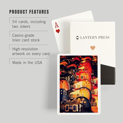 Baraja de Poker Electric Guitars on Wall miniatura 3