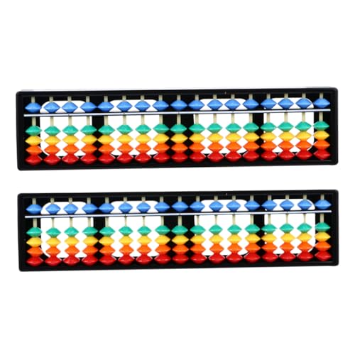 TOYANDONA 2pcs 17 17 Gears Abacus Puzzle Math Rack for Kids Calculating Kids Counting Tools Brain Abacus for Adults Adult Toy Chinese Bead Abacuses Plastic Small Abacus Preschool Aldult