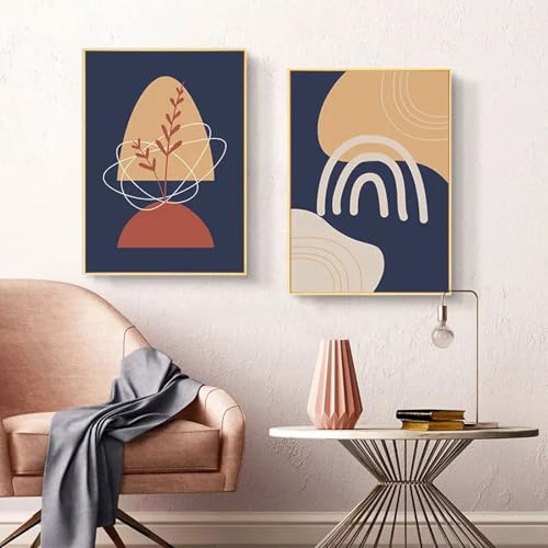 Plantes feuilles peinture toile art affiche moderne de salon