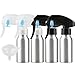 Produktbild TIANZD 4er 50 ml 1.69 oz Leere Gebürstet Aluminium Sprühflasche mit 2X Schwarz 2X Klar Pumpe  Nachfüllbarer Feinen Nebel Wassersprüher Zerstäuber für Haushalt Blumensprüher - 2X Trichter