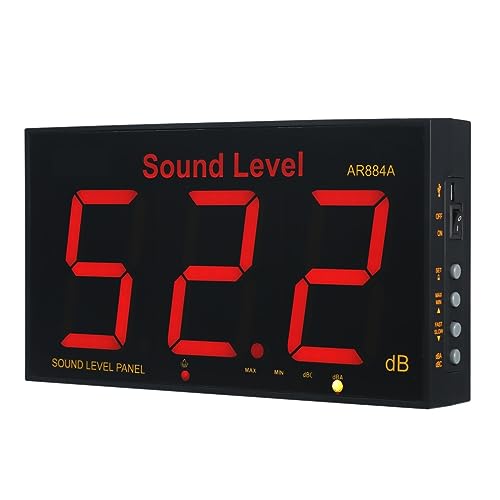 大型液晶画面付き騒音計壁掛けデジタル騒音計デシベルモニター騒音測定器 幅広い応用