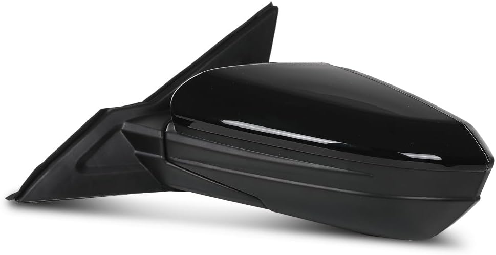 PIT66 Power Heated Mirror Left Driver Compatible with Honda Civic 2016-2021 5-Pin Manual Folding Glossy Black