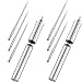 2 Pack Portable Titanium Toothpicks and 2 Pack Stainless Steel Non-toxic Waterproof Containers Pocket Toothpick holders for Outdoor Camping Picnic