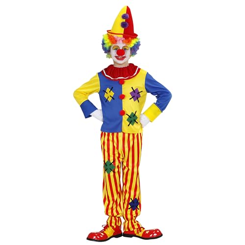 W WIDMANN MILANO Party Fashion - Costume enfant clown, haut et pantalon, arlequin, cirque, oiseau de plaisir, déguisements de carnaval