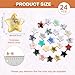 Yimomoyi 24 Pcs Star Shaped Crystals Rock Bulk, Small Polished Assorted Worry Stones Mini Gemstones for Meditation Energy Reiki Mood Balancing DIY Little Amethyst Jewelry Gifts