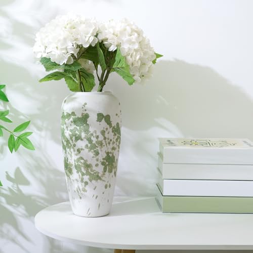 YOFSZJ 4PCS 22 Inch Real Touch Artificial Hydrangea,Faux White Hydrangea Flowers with Stems,Realistic Feel Hydrangea for Vase,Wedding Decor,Room Table Decoration (White)
