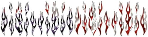 No. 28 Patriotic Edition Old School Flame Decals for Motorcycle Tank, fenders, Helmet - American Flag