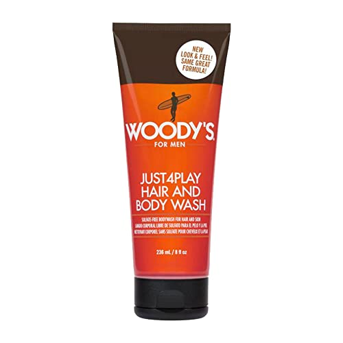 Woodys - Gel de baño para el cabello y el cuerpo para hombre, 10 onzas