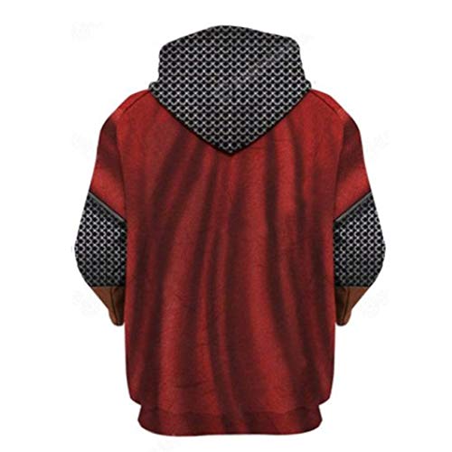 Image of Uyecos Historical Hoodie Revolutionary War Uniform Top | Historical Figure Print, Military Uniform Print, for Historical Reenactment, Halloween Cosplay