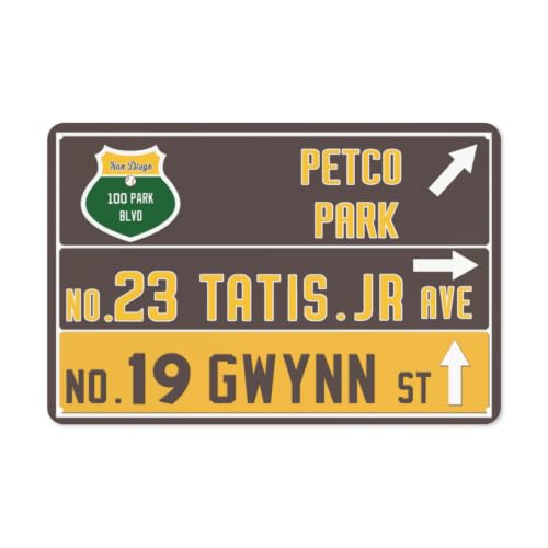 12” x 8” Padre Wall Decor Art Poster, San diego Baseball Metal Tin Sign, Padre Gifts for Boys Men Home Room Decor