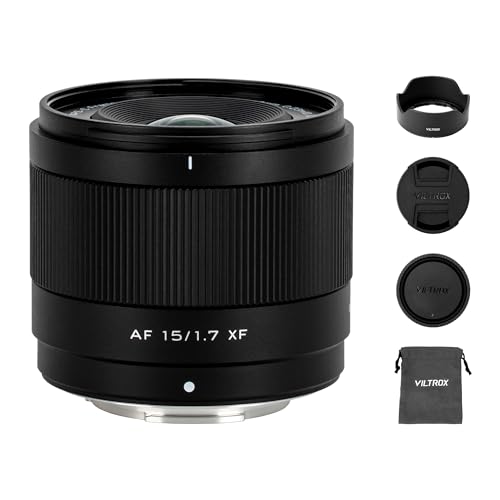 VILTROX AF 15mm F1.7 Obiettivo per attacco Fuji X, obiettivo a focale fissa APS-C con ampia apertura f/1.7 compatibile con fotocamere Fuji X-Mount X-A1 X-E1 X-M1 X-Pro2 X-Pro3 X-S10 XT30II X-H2S