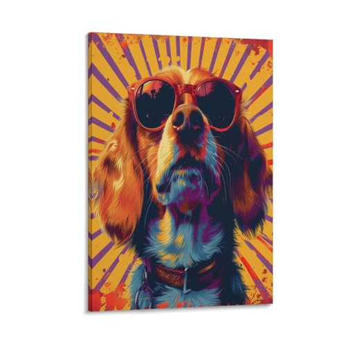 Décoration murale de chien mignon pour égayer vos murs vides avec une toile 30x45cm
