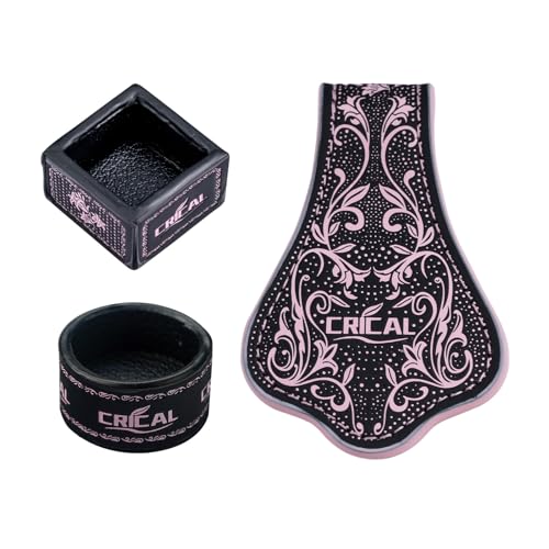CRICAL Portable Magnetic Pool Chalk Holder Round Chalk Cube Holder Billiard Cue Accessory Black Pink