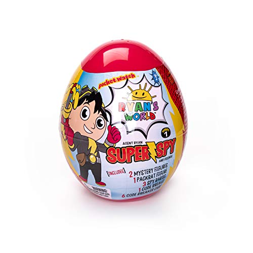 Ryanâ€™s World Super Spy Ryanâ€™s Mega Micro Egg, Full Of Secret Surprises, Includes 1 Packrat Figure, 2 spy Figures, 3 Spy Baby Figures, A Secret Spinner, 6 Codebreaker Cards, Kids Toy [Amazon Exclusive]