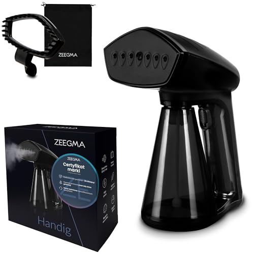ZEEGMA HANDIG Ferro da Stiro Verticale con Serbatoio Acqua 260 ml e Potenza 1600W, Stiratore Verticale con Cavo 2.5m Sicurezza per Tutti Tessuti, Spazzola per Tessuti Più Spessi e Pratica Borsa