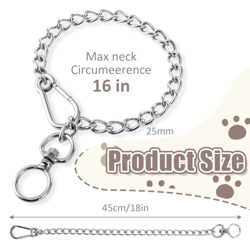 40cm Kettenwürger für Hunde, Kettenhalsband Hund, Hundehalsband Kette Edelstahl, Hundehalskette Verstellbare Hundekette mit Verbindungsverschluss für kleine mittelgroße Hunde Spazieren Gehen