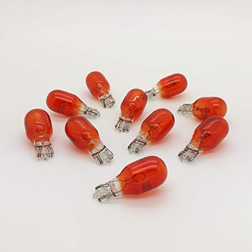 10 x Autolamps 921 Amber 12v 21w Capless Push Fit Car Bulb 921A W2.1x9.5D 35mm