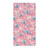 Baumwoll-Bettlaken für Babybett, bequem, atmungsaktiv, Palme, Weiß, Pfirsichfarben, Aquarell-Musselin, Kleinkinderbettlaken für Kinderzimmer, 1 Packung, decoracion para cuna de 52 x 28 cm