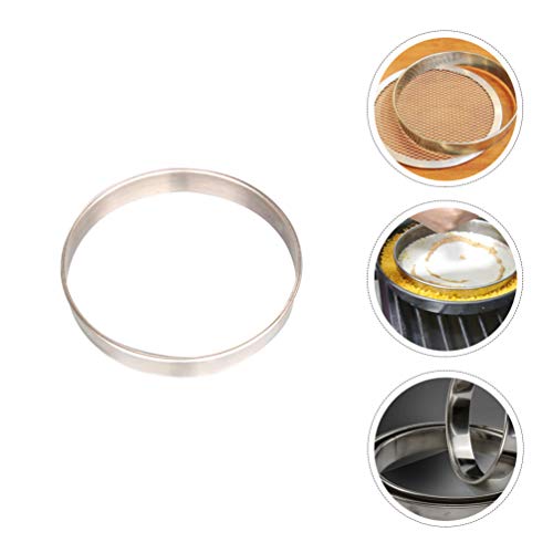 Yardwe Stainless Steel Muffin Rings Mousse Rings 7 Inch Non Stick Pizza Cutter Rings Egg Pancake Rings Metal Tart Pastry Rings Molds For Cooking Baking Cakes Desserts Dough #TOP7