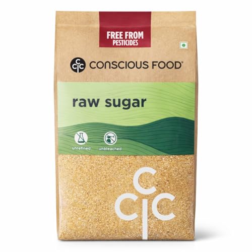 Image of Conscious Food Natural Raw Sugar, 1 kg | Unrefined & Unprocessed Sugar | Khandsari, Desi Khand | Natural Sugar