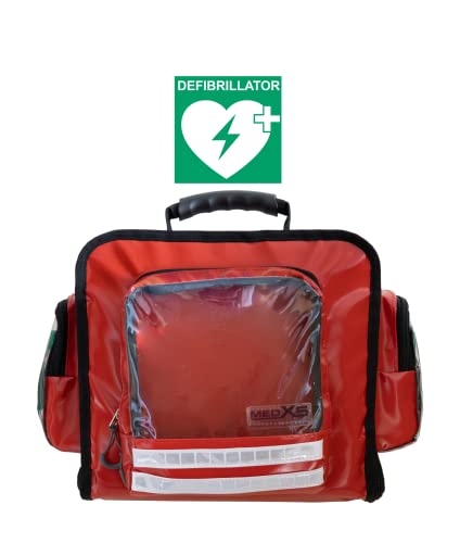 MedX5 Bolsa de pared combinada de material de primeros auxilios y desfibrilador para desfibriladores HeartSine