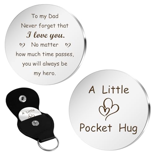 LmashRbaiw Fathers Day Dad Gifts from Daughter Son Wife Dad Birthday Gift Pocket Hug Presents for Daddy Stepdad Best Daddy Gift Christmas