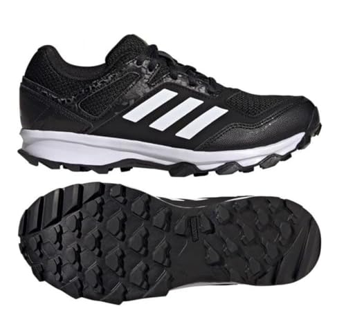 Fabela Rise Hockey Astro Trainer Shoes - Black + Free Sports Innovation Chamois Grip (Numeric_6)