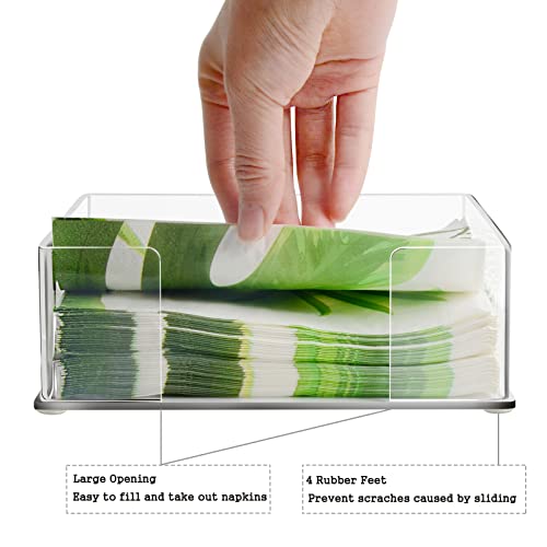 image for Simetufy Napkin Holder, Acrylic Luncheon Napkins Holder for Table and 