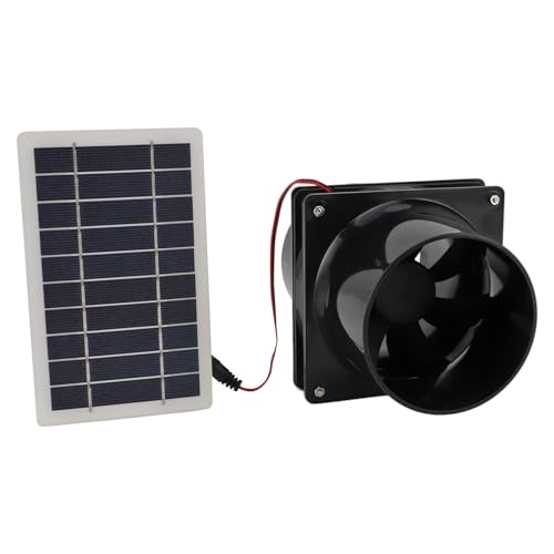 Kit de Ventilador de Ventilación, Extractor de Aire con Energía Solar de 10W y 12V, Ideal para Casas de Mascotas,...