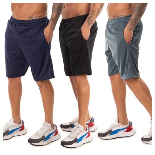 Kit 3 Short Academia Esportivo Treino Corrida Bermuda Com Bolsos Masculino (BR, Alfa, M, Regular, Regular, 1 de cada)