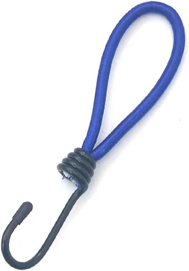 Small Bungee Cords with Hooks 30 Pcs Heavy-Duty Adjustable Elastic Rope, Suitable for Tents and Awnings(Blue)
