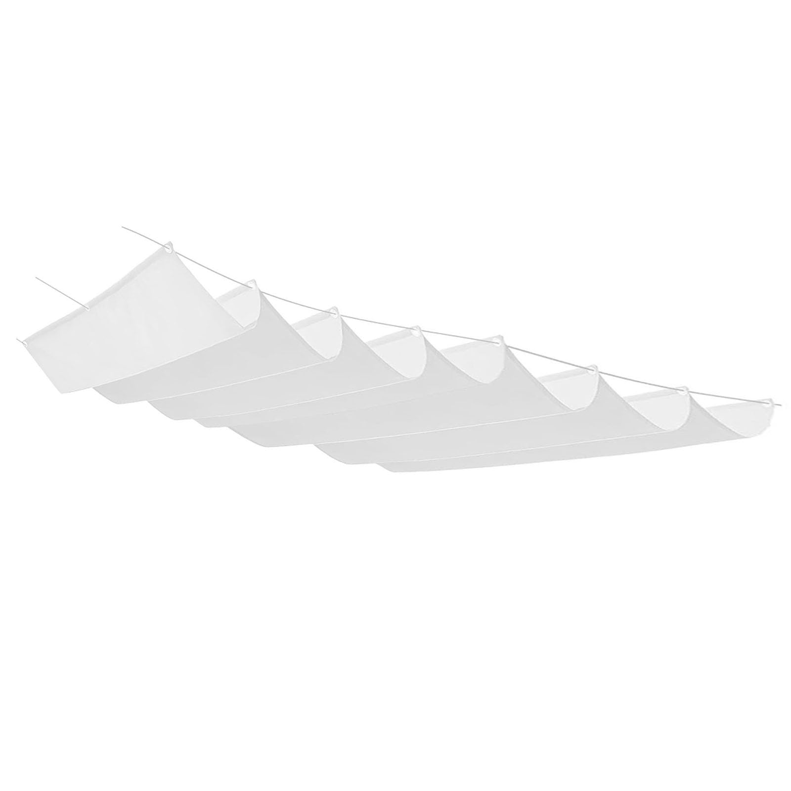 Tissu d'ombrage de terrasse haut de gamme blanc rectangulaire 110 x 675 cm