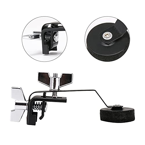 4 piezas silenciadores para batería de metal y fieltro negro miniatura 2