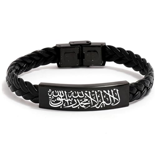 Pulsera de cuero trenzado personalizada para hombre y mujer miniatura 1