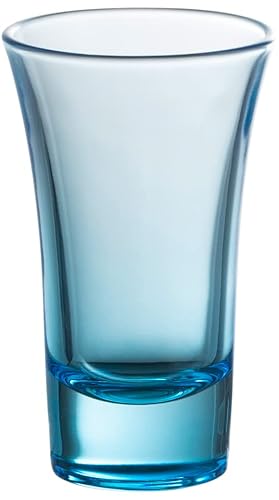 M&N Home Ombre Blue Shot Glass Set, 2 Oz Set Of 6 Colored Shot Glasses, Hanukah Shot Glasses, Tequila Shot Glasses, Dessert Cups, Round Shot Glasses, Chanuka Gift (Gradient Blue) #TOP5