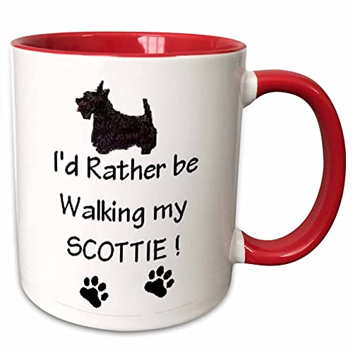 3dRose Scottie 11oz Two-Tone Red Mug